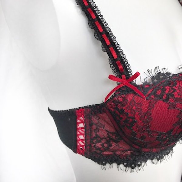 画像4: ChasneyBeauty★ブラ ブラック/レッド (4)