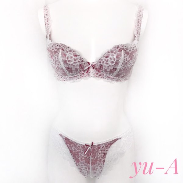 画像5: ChasneyBeauty★タンガ ホワイト/ボルドー (5)