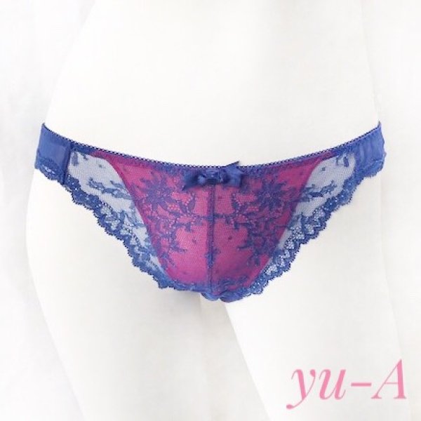 画像2: ChasneyBeauty★ノーマルショーツ ブルー/フューシャ (2)