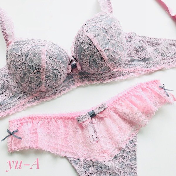 画像7: ChasneyBeauty★タンガ ピンク/グレー Mサイズ (7)