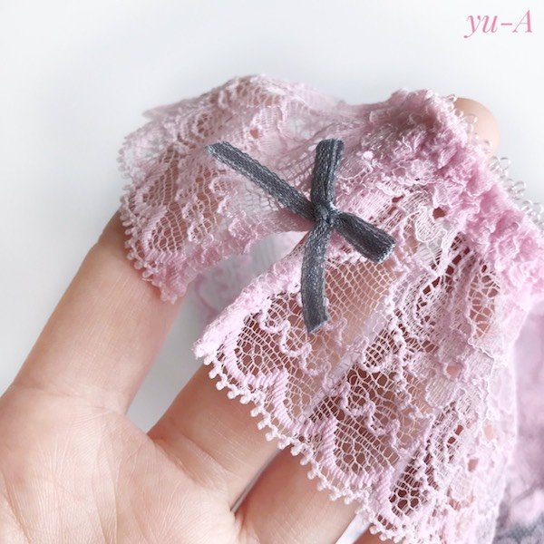 画像4: ChasneyBeauty★タンガ ピンク/グレー Mサイズ (4)