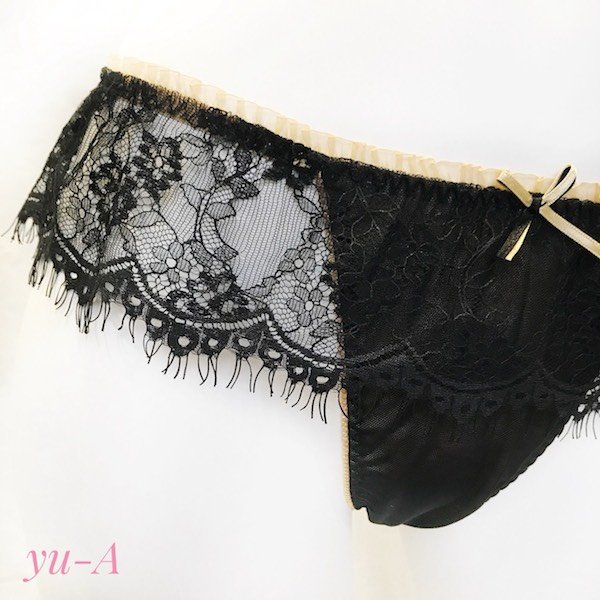 画像6: ChasneyBeauty★ブラ&タンガセット ブラック/ゴールド (6)