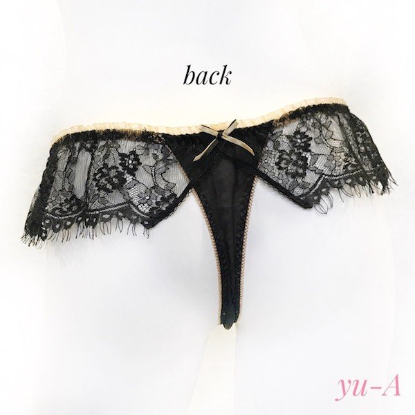 画像7: ChasneyBeauty★ブラ&タンガセット ブラック/ゴールド (7)