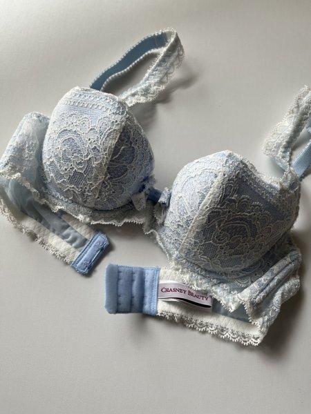 画像2: ChasneyBeauty★GLOWupブラ アズール/アイボリー (2)